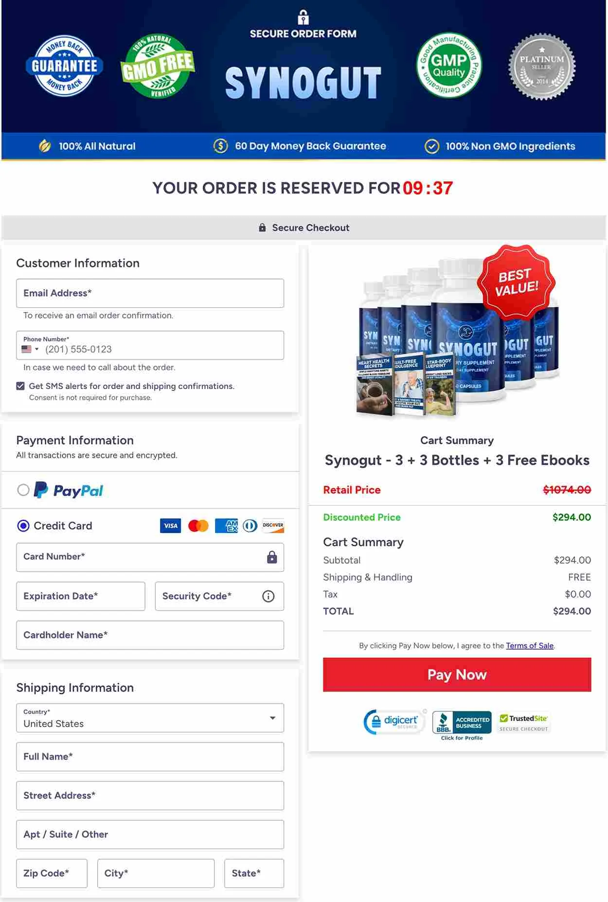 Secure Checkout Form